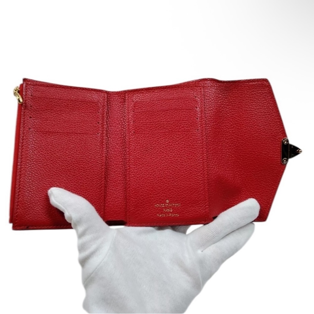 Louis Vuitton Red and Brown Monogram Wallet - Picture 6 of 9